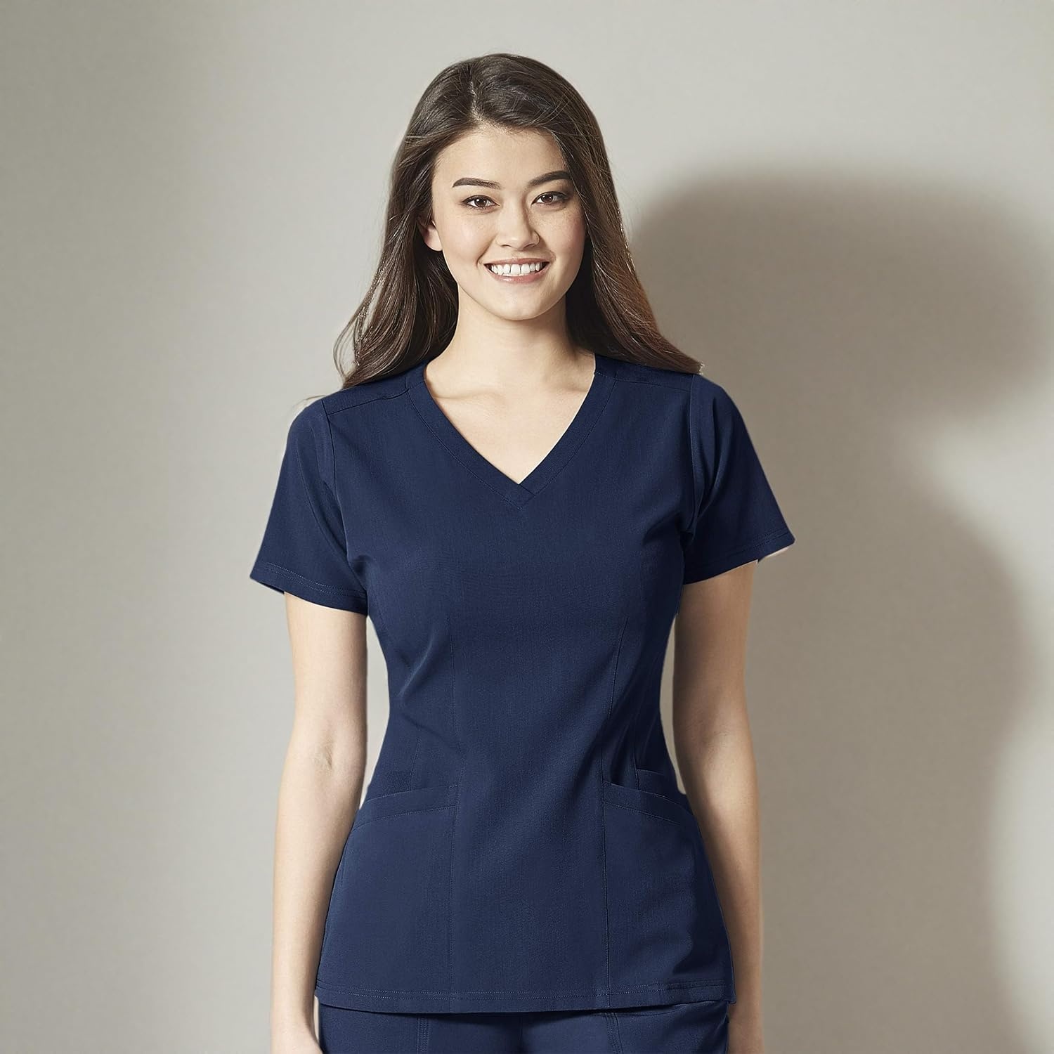 WonderWink Women’s Women’s Flex Back V-Neck Scrub Top(Navy)