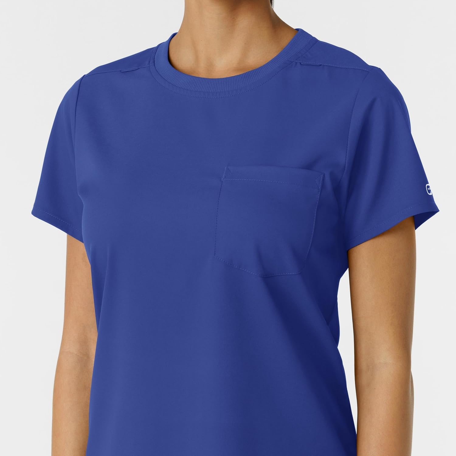 Wink Scrubs for Women, Boundless, Classic Tee with 1 Pocket(Galaxy Blue)