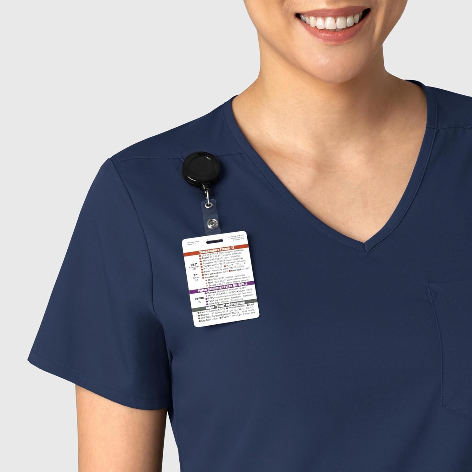 Wink Boundless Women’s Tuck-in Scrub Top(Navy)