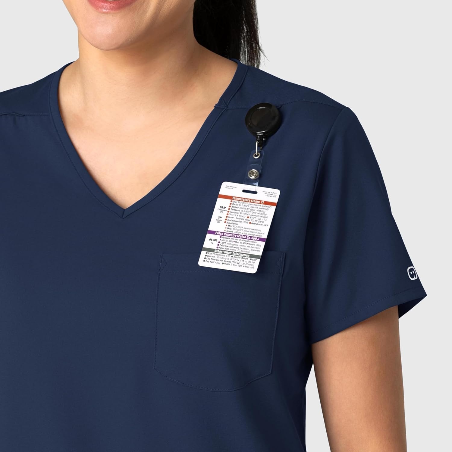 Wink Boundless Women’s Tuck-in Scrub Top(Navy)