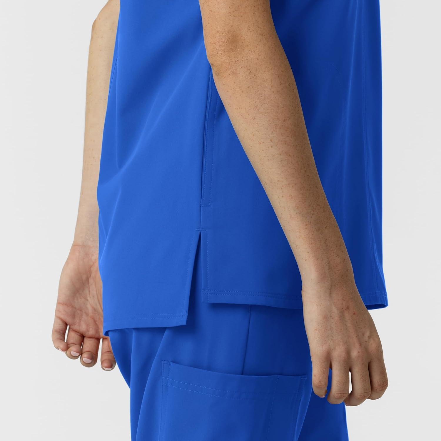 Wink Women’s Women’s Drop Shoulder Tunic Scrub Top(Royal)