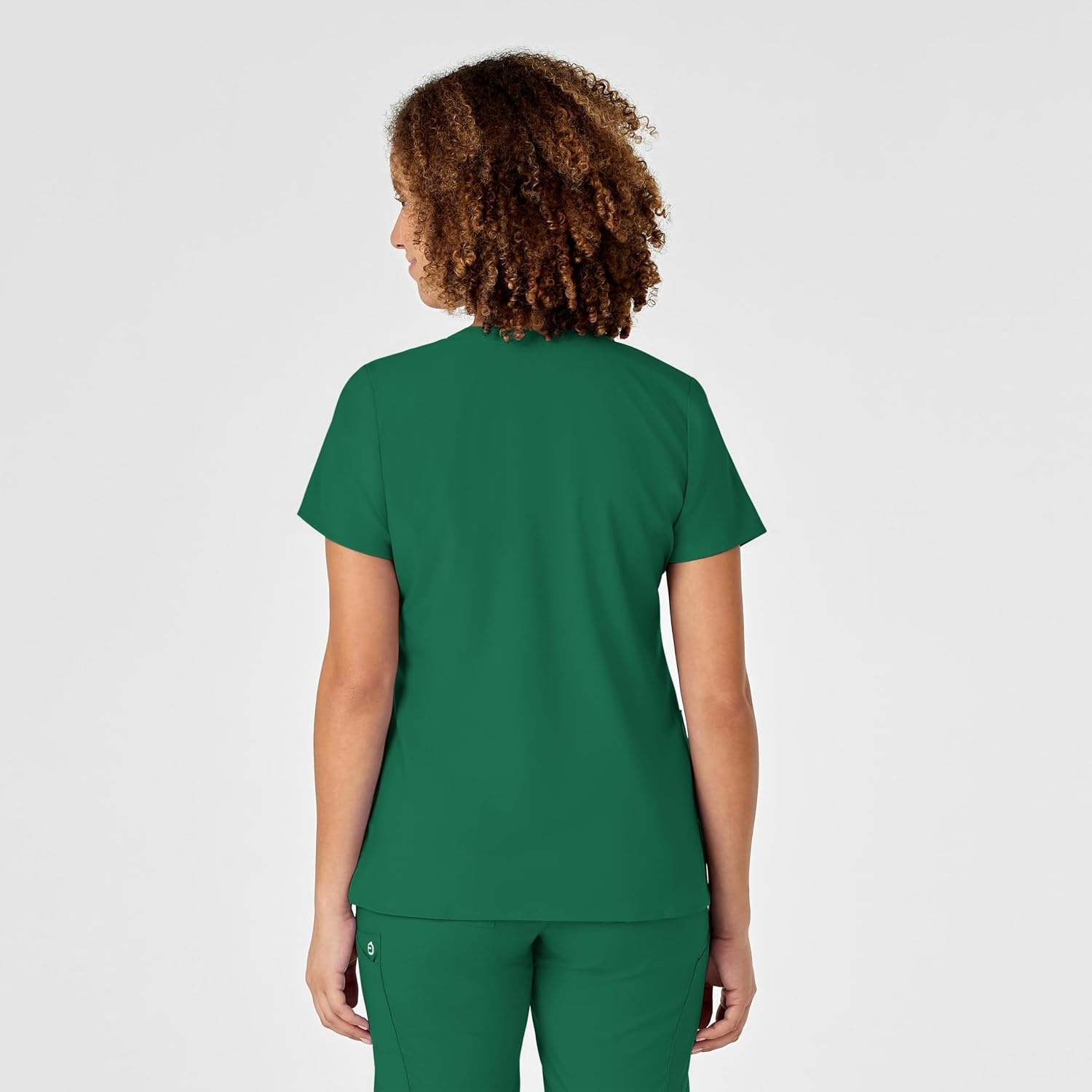 WonderWink Women’s Plus-Size Women’s Mock Wrap Top Shirt, Hunter, 2-XLarge