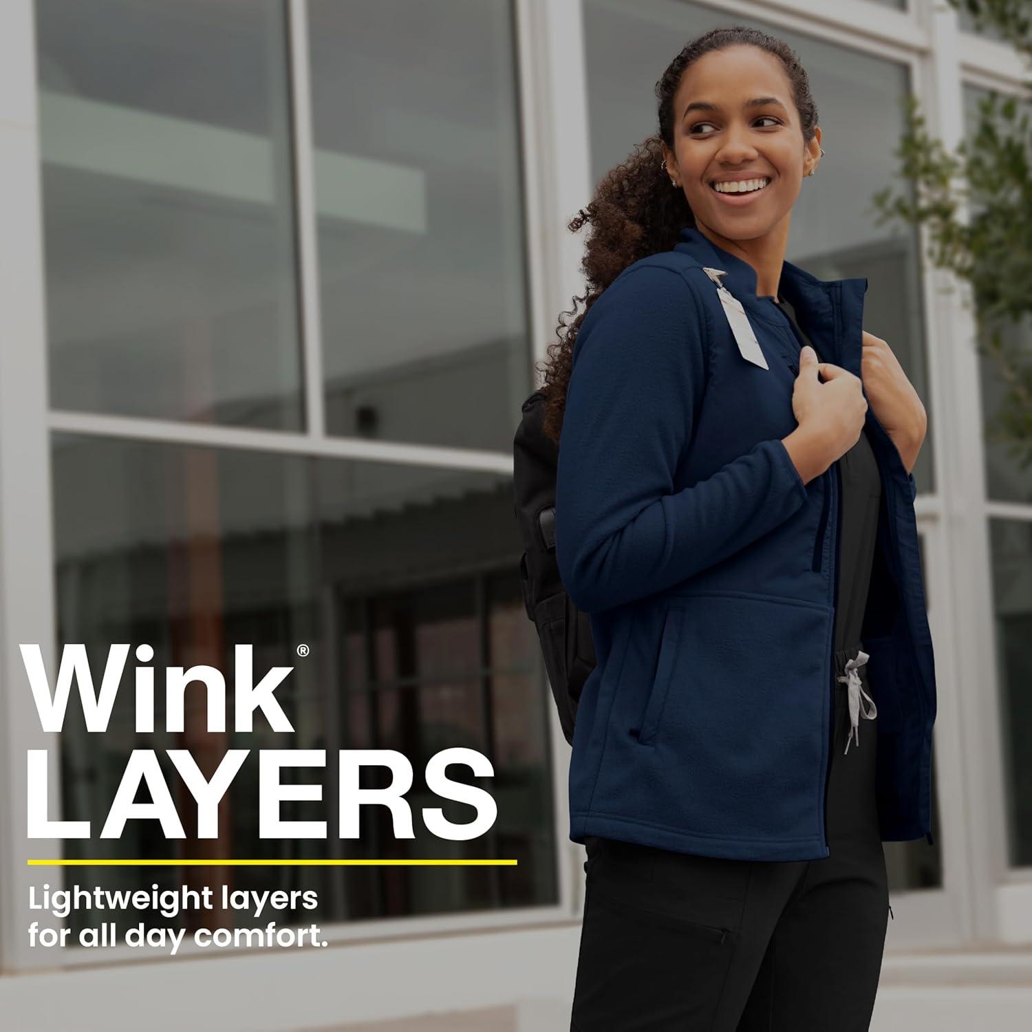 WonderWink womens Fleece Full-zip Jacket(Wine)