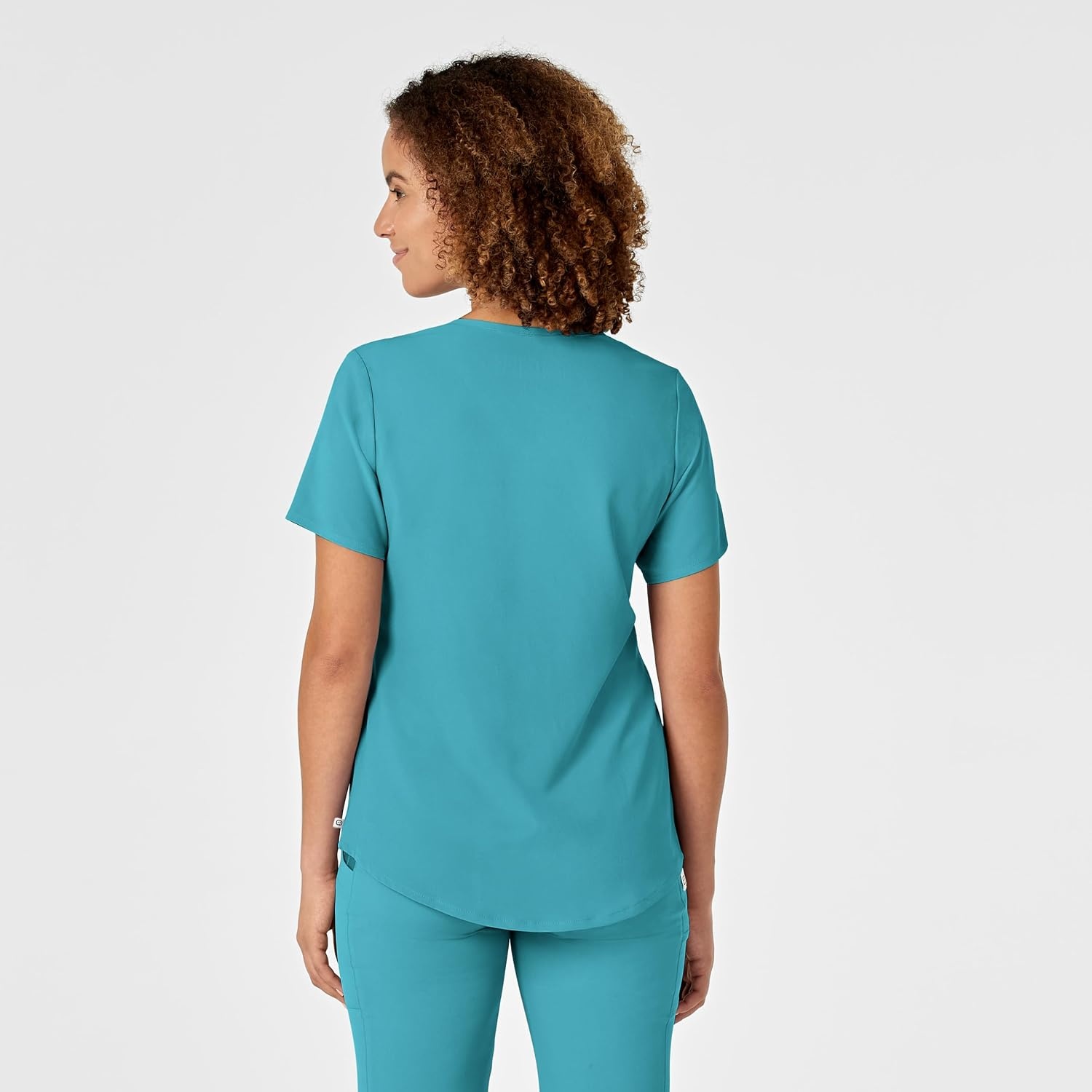 WonderWink Women’s Women’s V-Neck Scrub Top(Teal Blue)