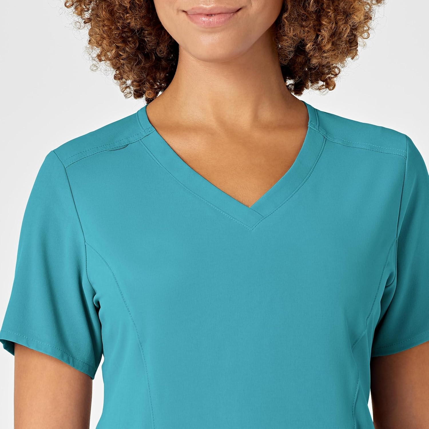 WonderWink Women’s Women’s V-Neck Scrub Top(Teal Blue)
