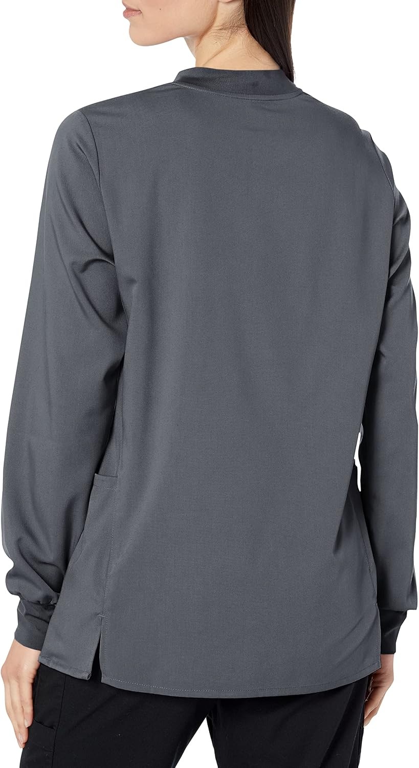 WINK PRO Women’s Snap Front Warm-Up Jacket(Pewter)