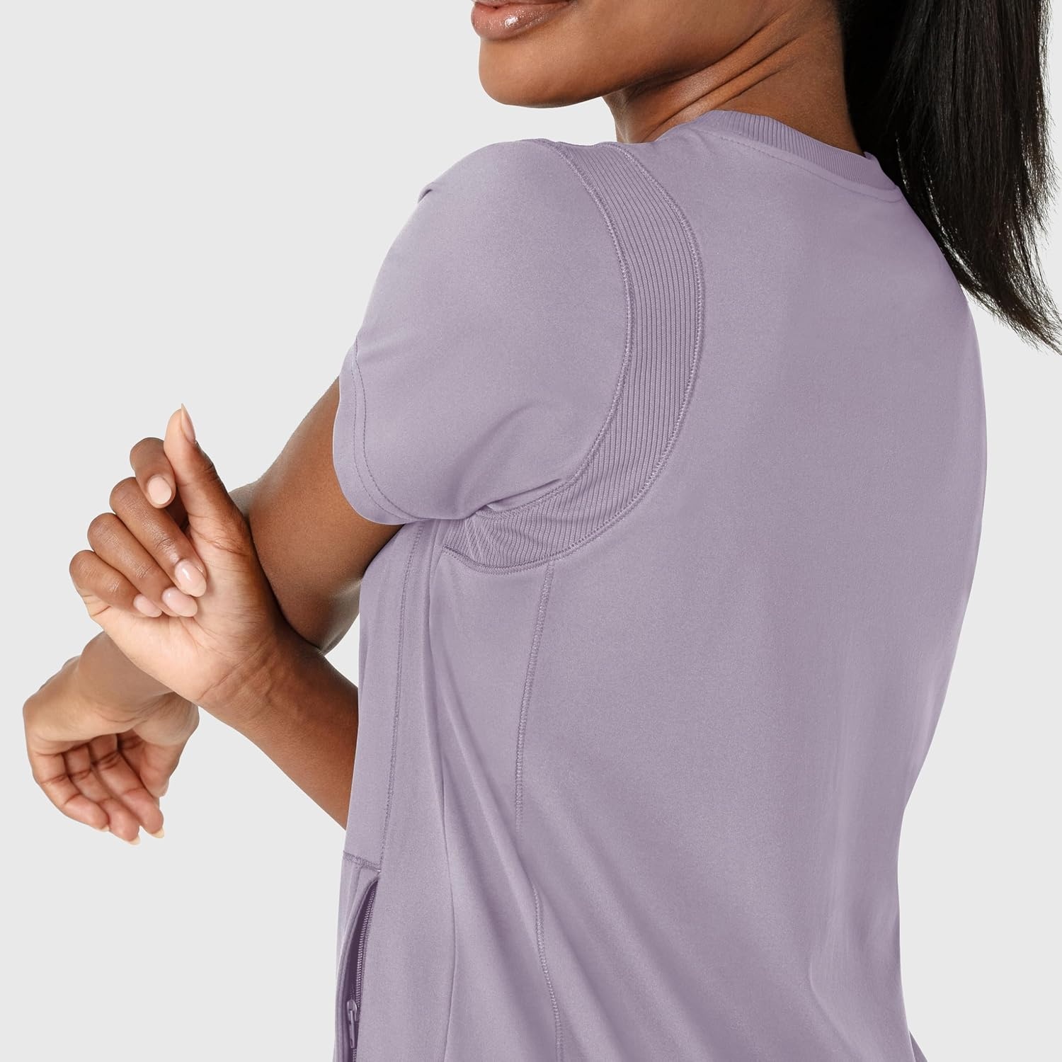 Wink Renew Women’s Flex-n-Reach Crew Neck Scrub Top(Wisteria)