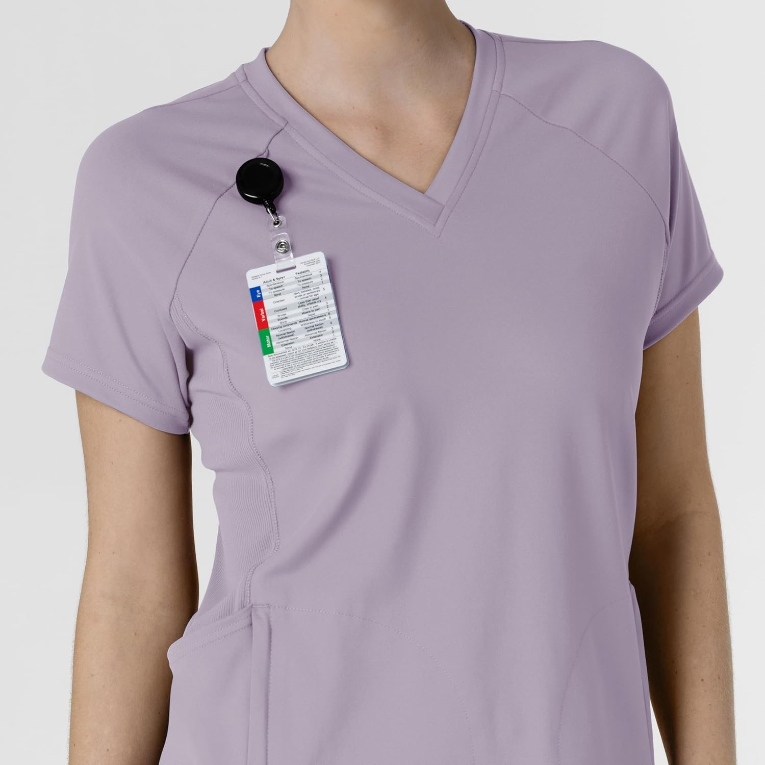 Wink Renew Knit Women’s Flex-n-Reach V-Neck Raglan Scrub Top(Wisteria)