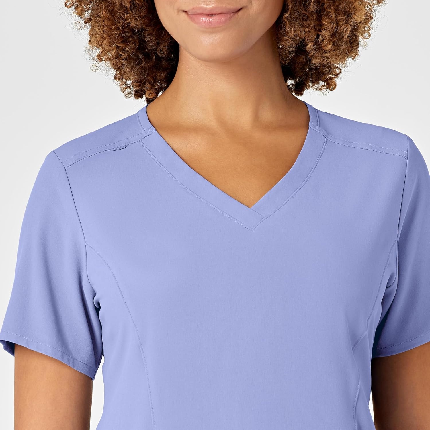 Wink Renew Women’s V-Neck Scrub Top, Ceil Blue, XL