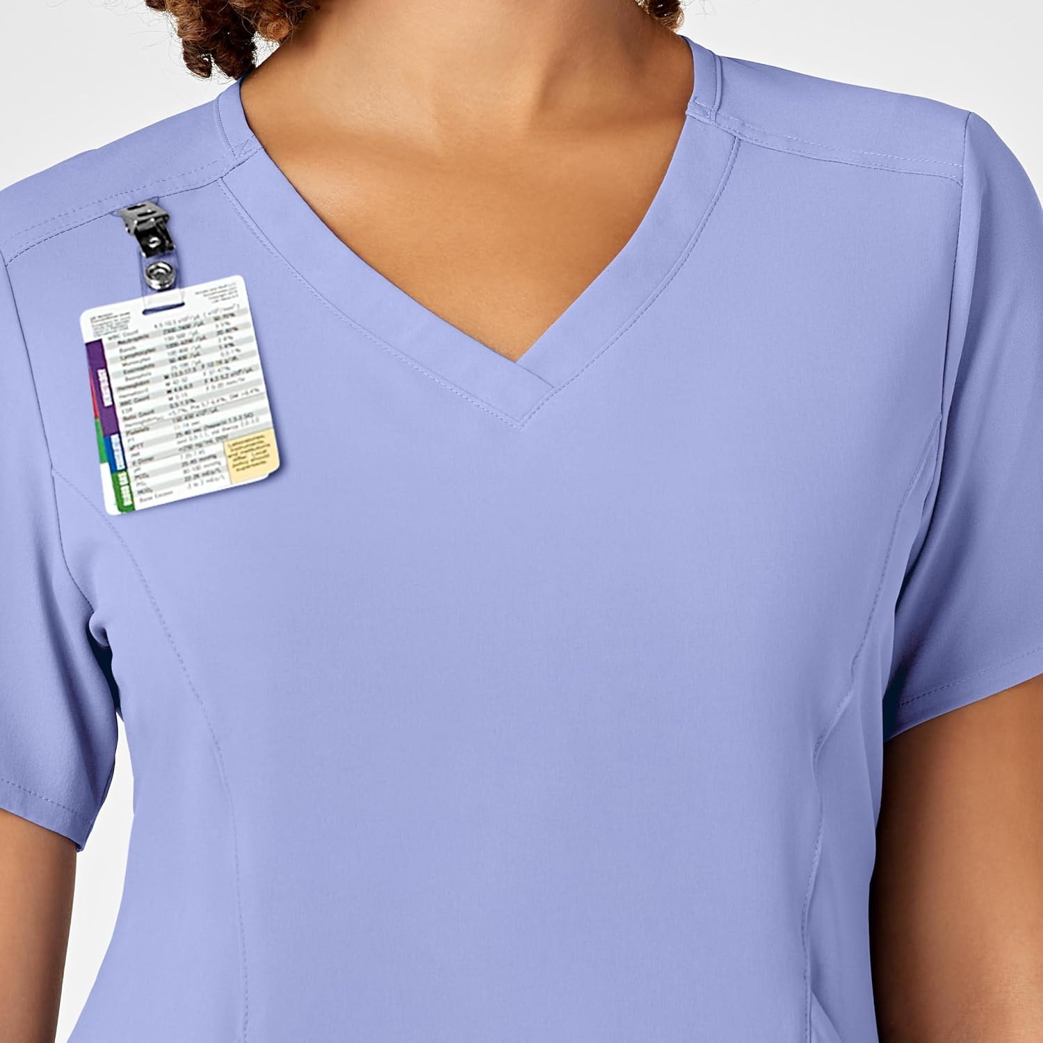 Wink Renew Women’s V-Neck Scrub Top, Ceil Blue, XL