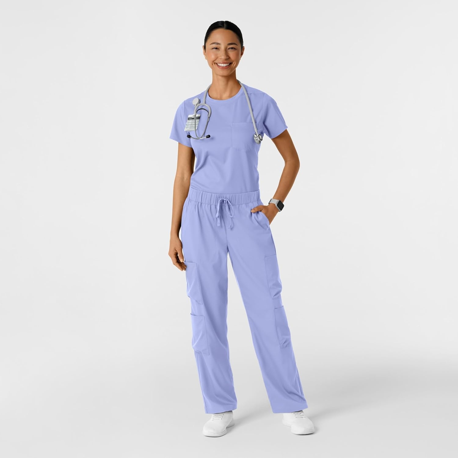 Wink Boundless Women’s Classic Scrub Tee(Ceil Blue)