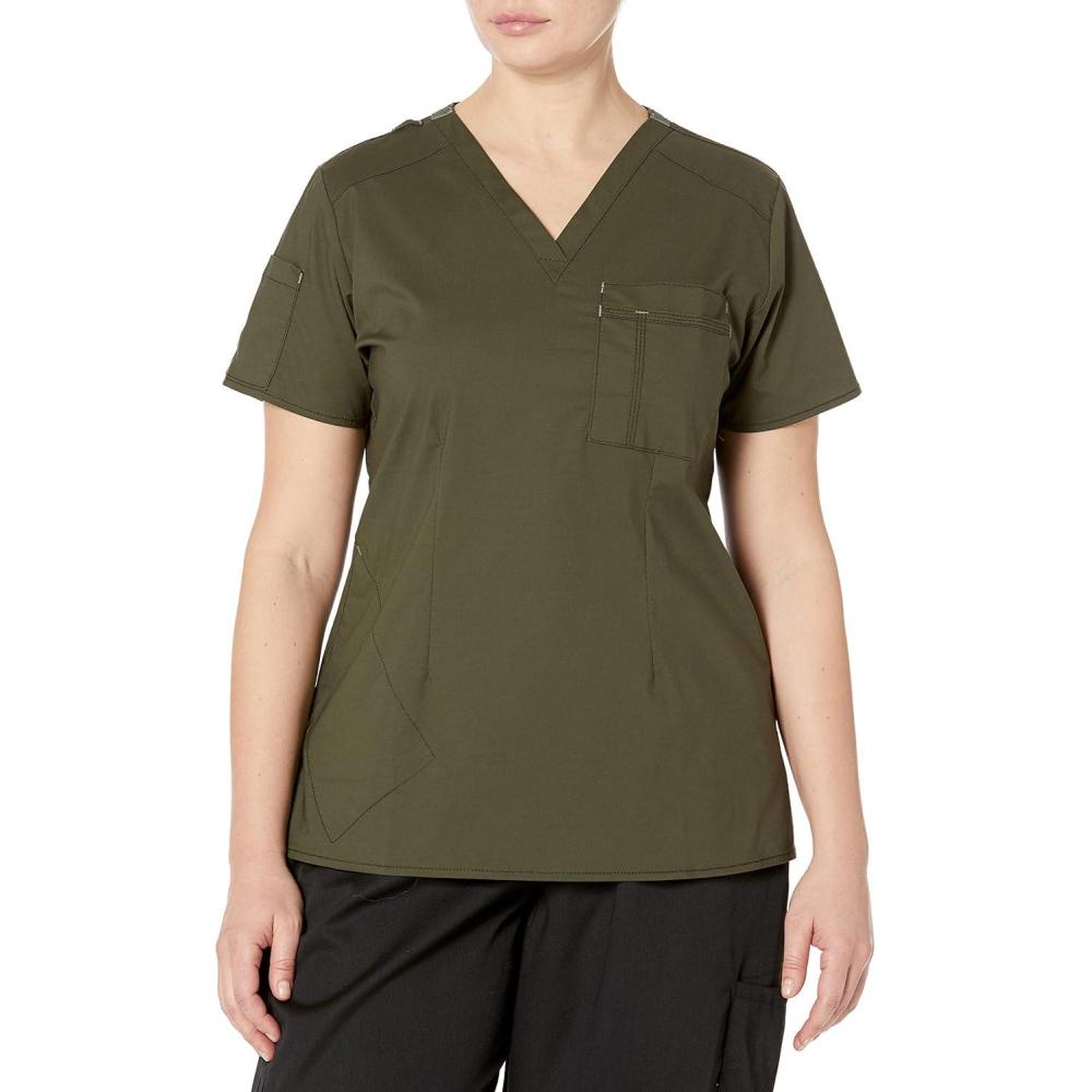 WonderWink Womens Women’s Joy V-nk Tuck-in TWomen’s Joy V-Nk Tuck-in T(Forest Green)