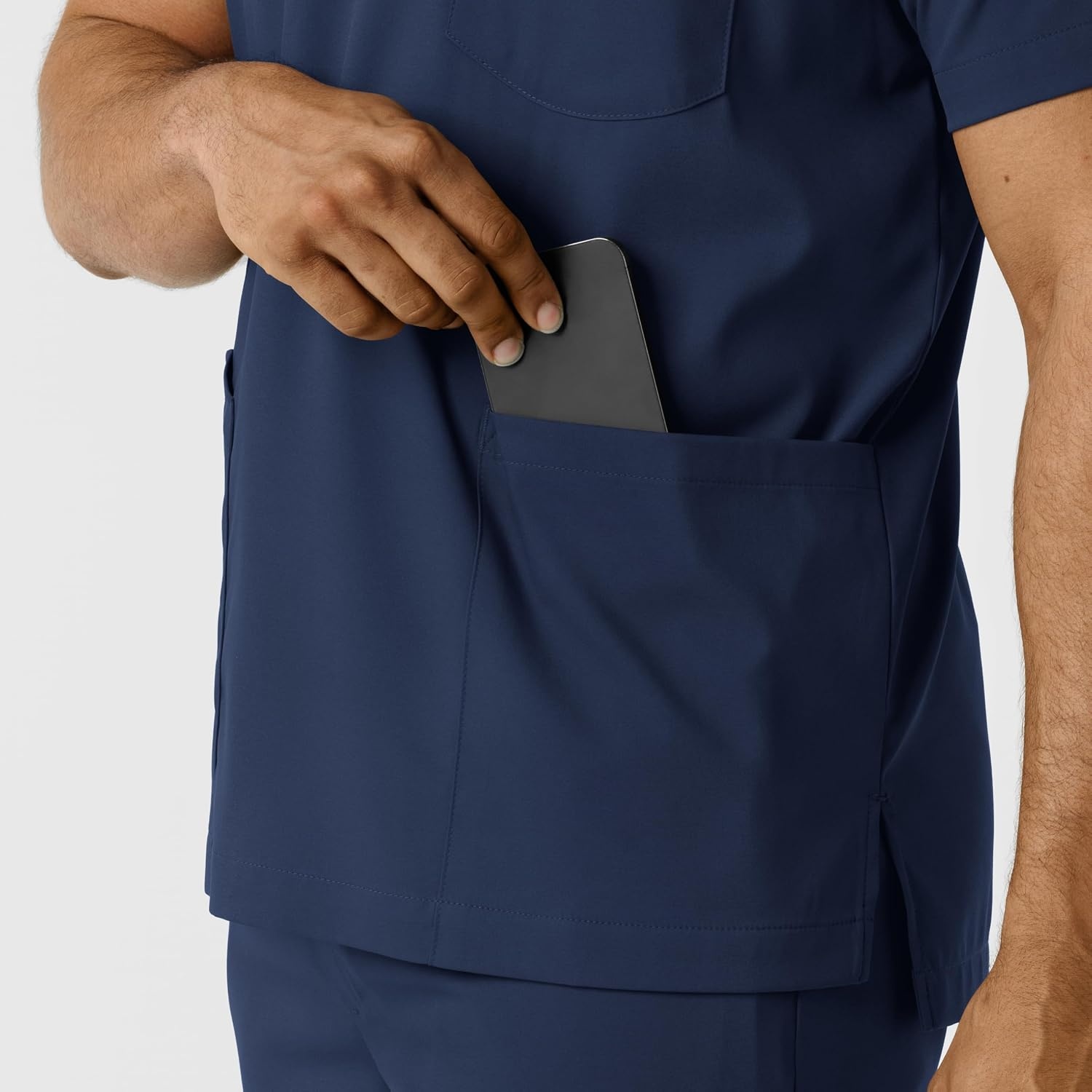 Wink Boundless Men’s Multi Pocket V-Neck Scrub Top(Navy)
