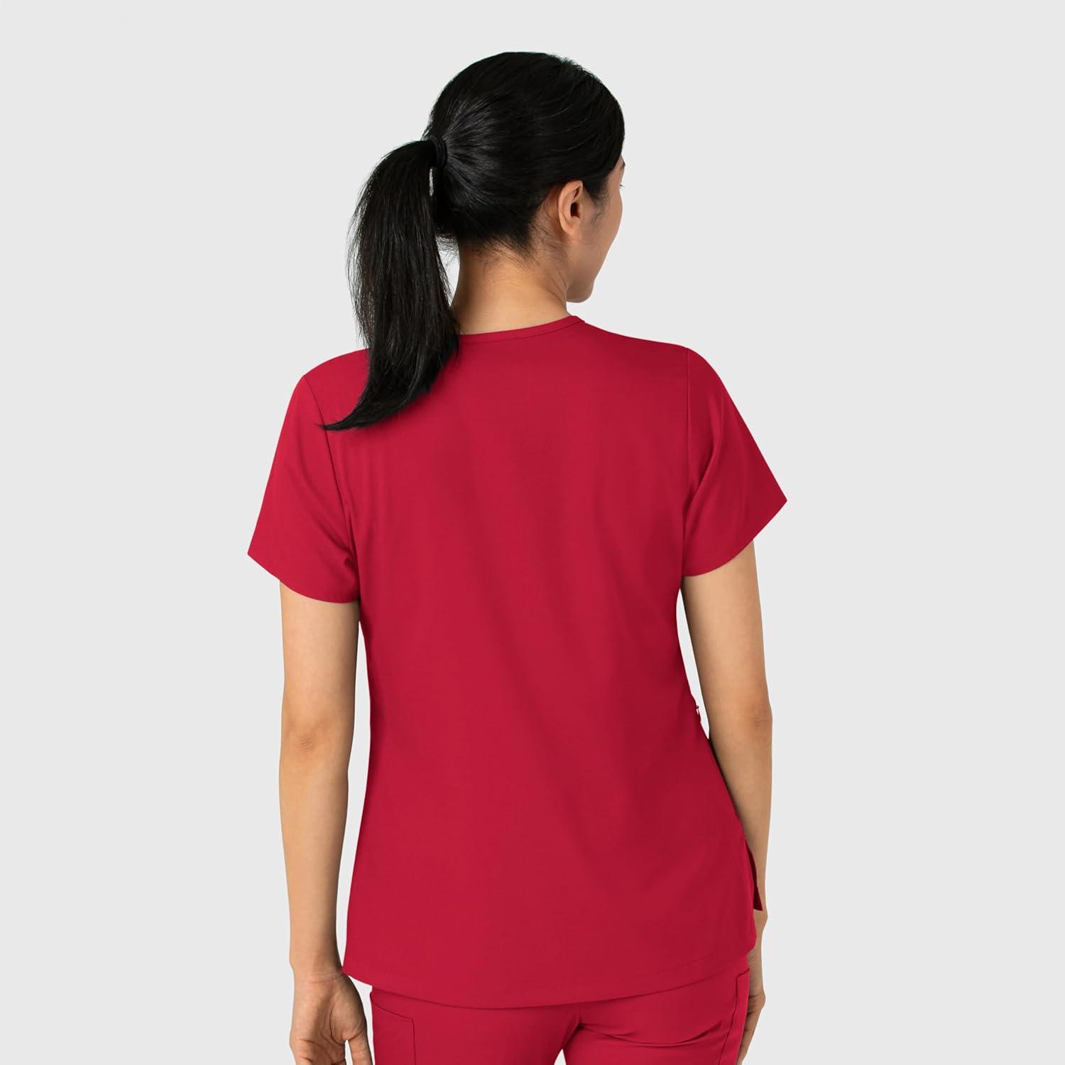 Wink Womens Scrub Top(Red)