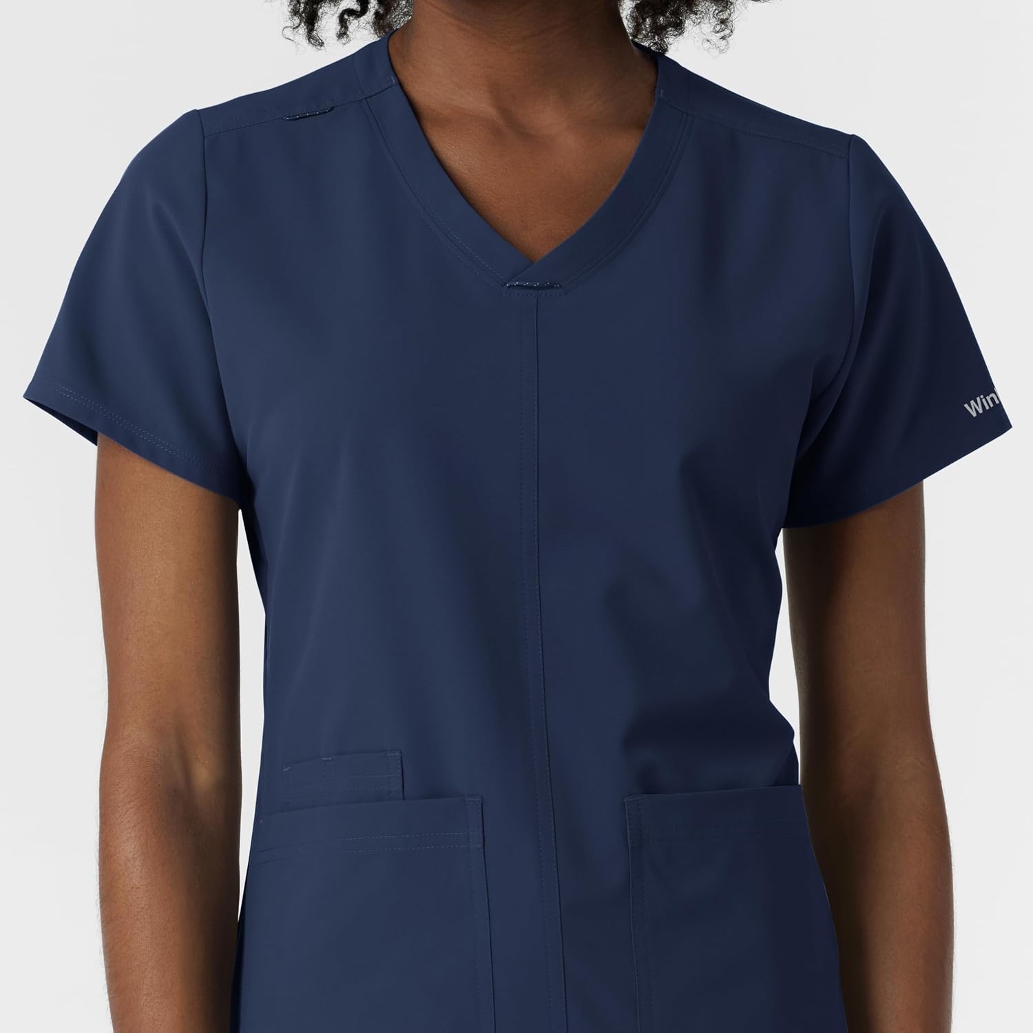 WonderWink Women’s Women’s V-Neck Scrub Top(Navy)