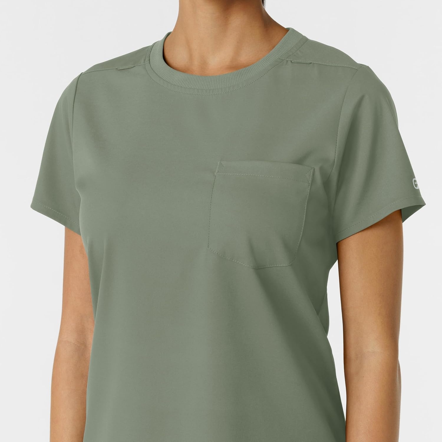 Wink Scrubs for Women, Boundless, Classic Tee with 1 Pocket(Sage)