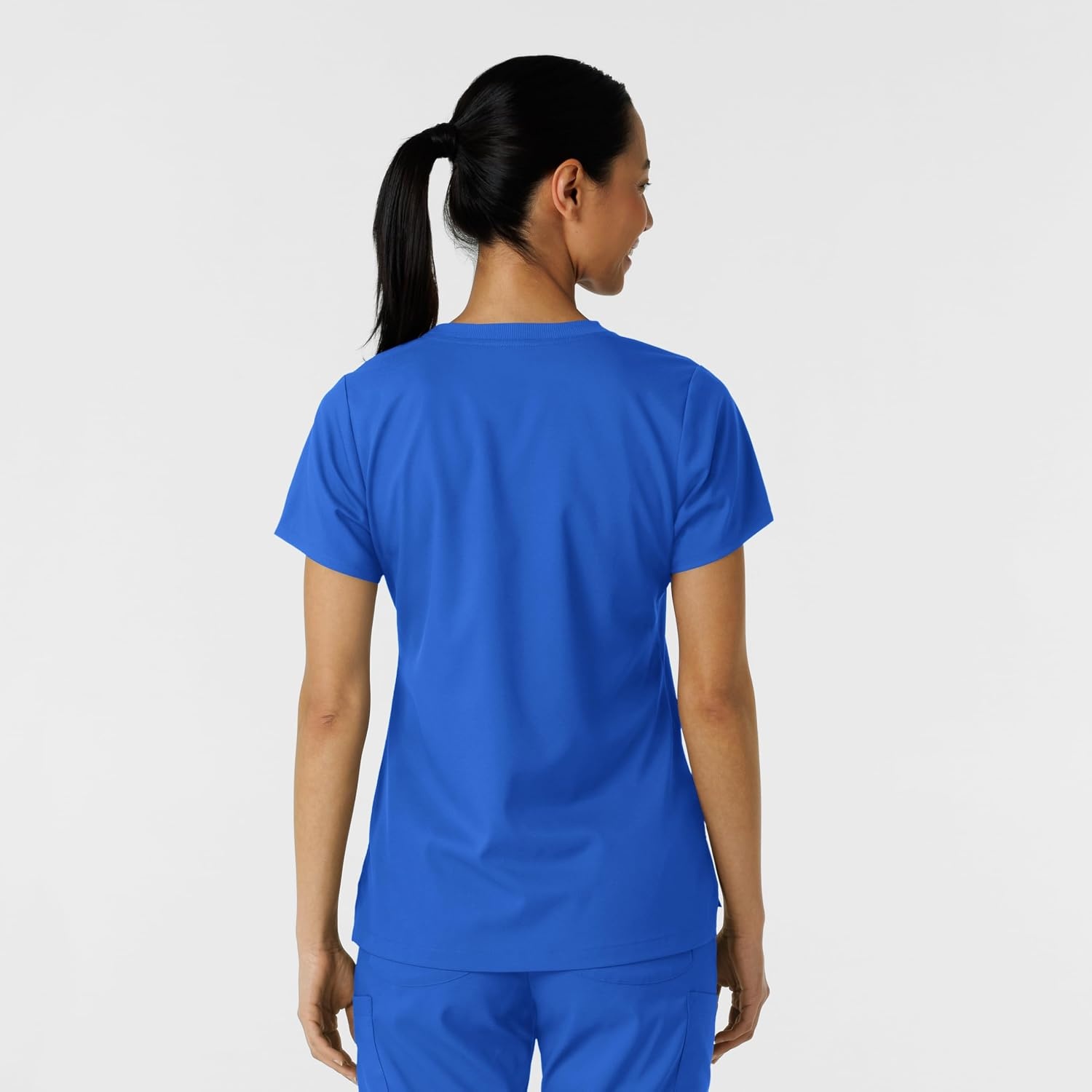 Wink Scrubs for Women, Boundless, Classic Tee with 1 Pocket(Royal)