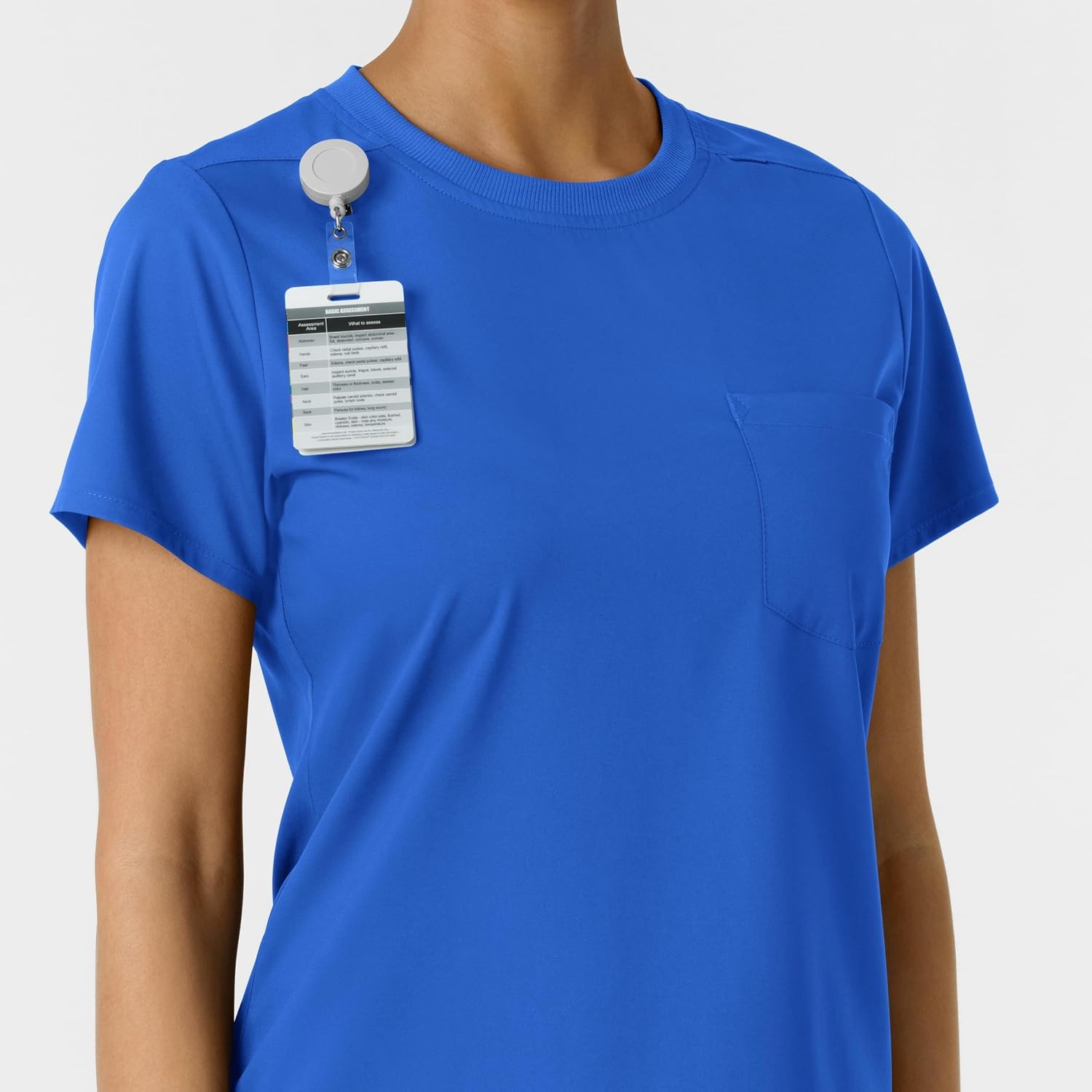 Wink Scrubs for Women, Boundless, Classic Tee with 1 Pocket(Royal)