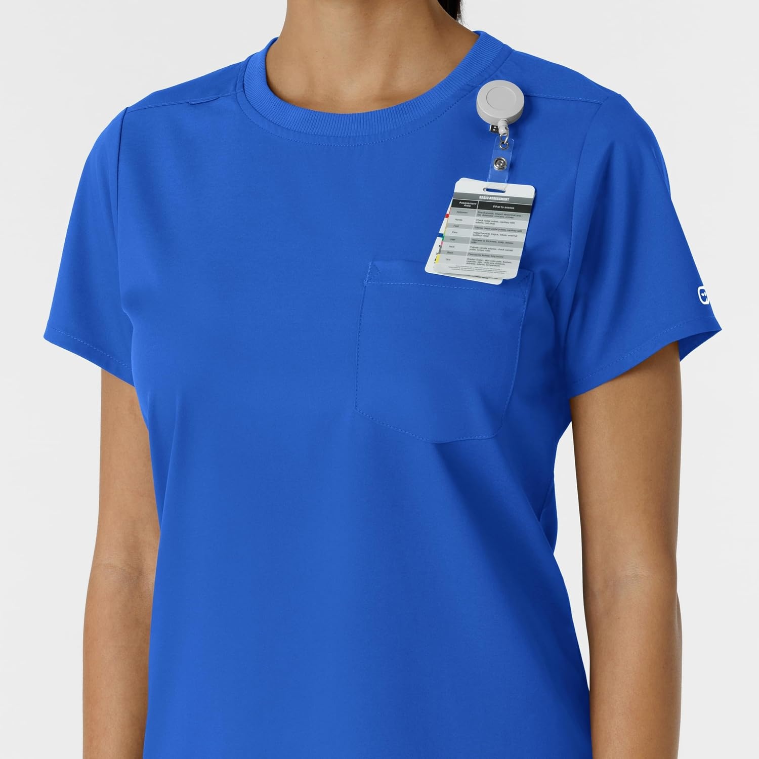 Wink Scrubs for Women, Boundless, Classic Tee with 1 Pocket(Royal)
