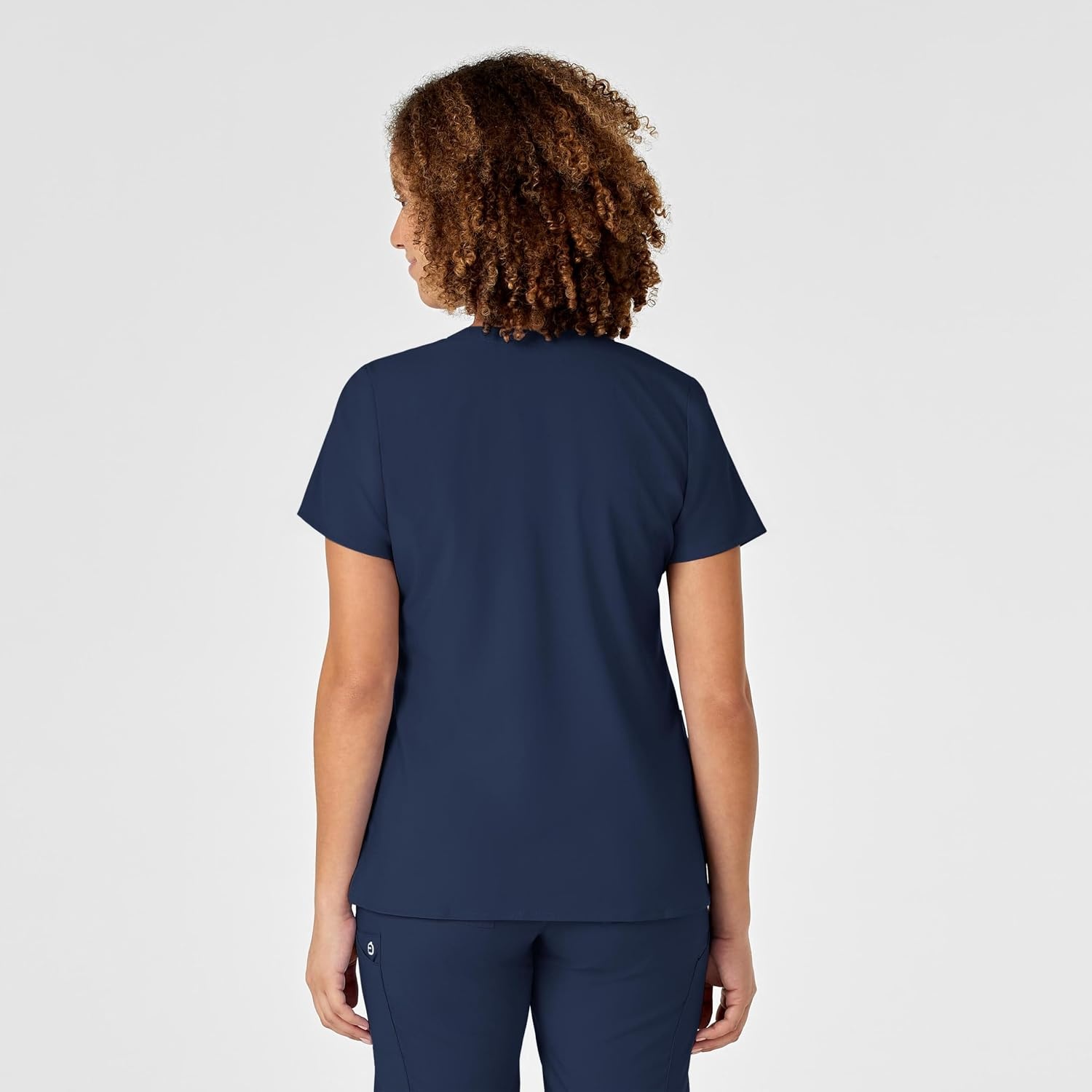 Wink W123 Women’s Mock Wrap Scrub Top(Navy)