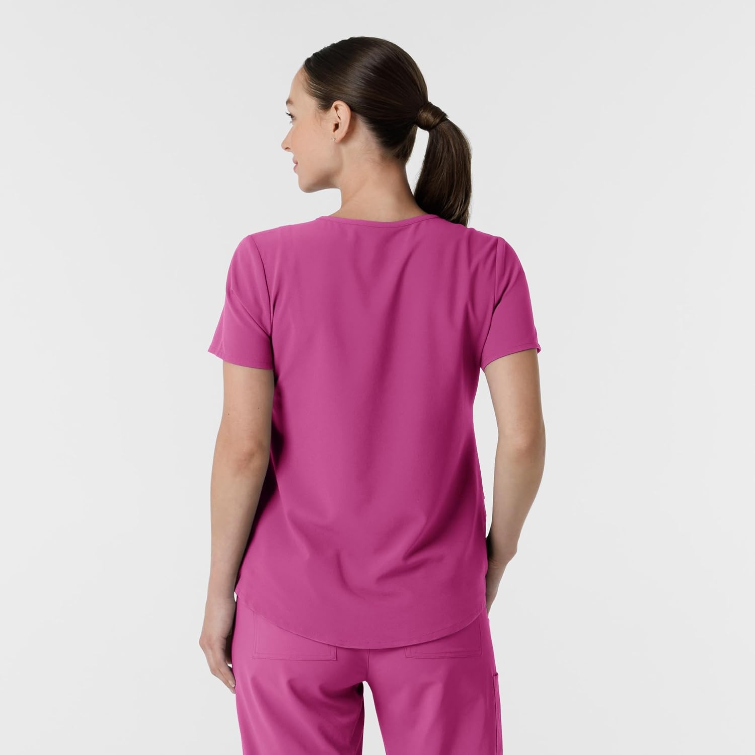 Wink Renew Women’s V-Neck Scrub Top(Raspberry)