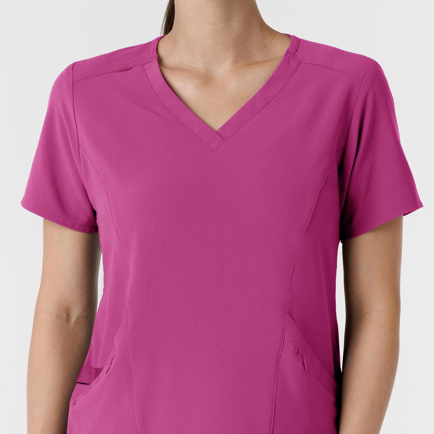 Wink Renew Women’s V-Neck Scrub Top(Raspberry)