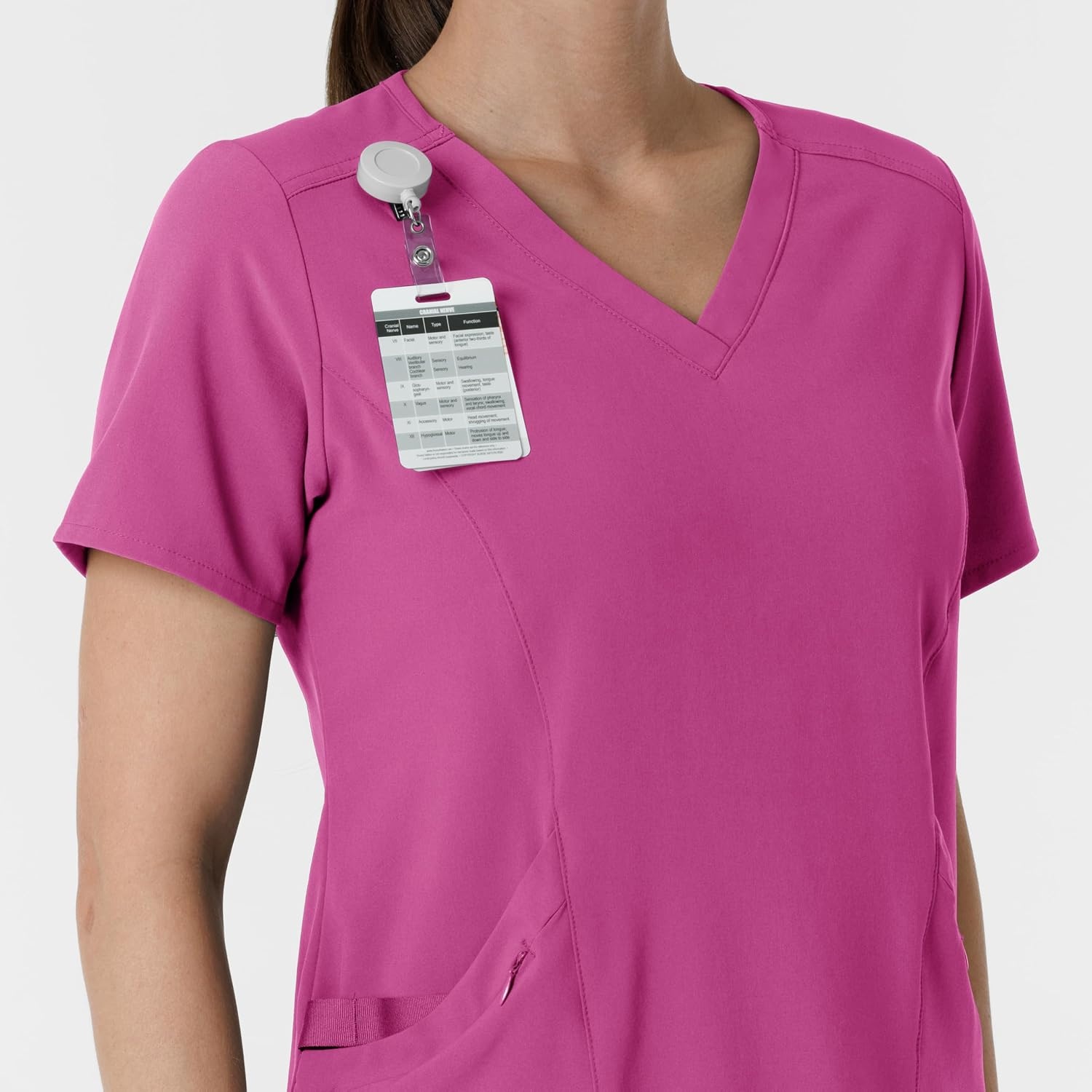 Wink Renew Women’s V-Neck Scrub Top(Raspberry)