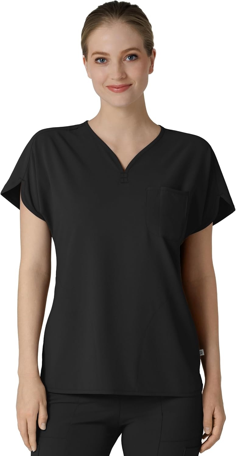 Wink Renew Women’s Dolman Scrub Top(Black)
