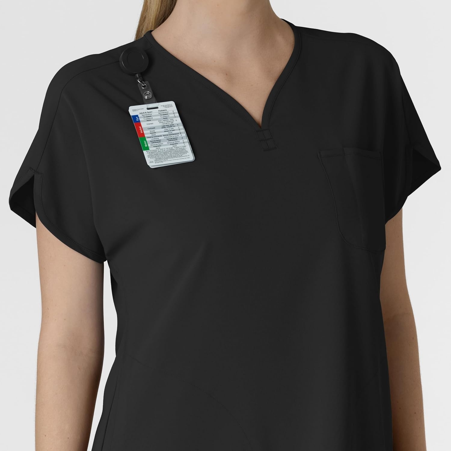 Wink Renew Women’s Dolman Scrub Top(Black)