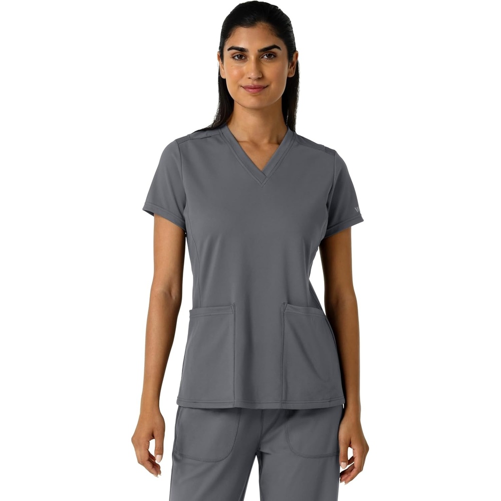 Wink Women’s Women’s 2-Pocket Scrub Top(Pewter)