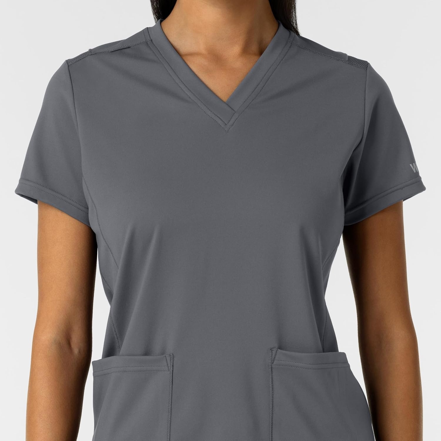 Wink Women’s Women’s 2-Pocket Scrub Top(Pewter)