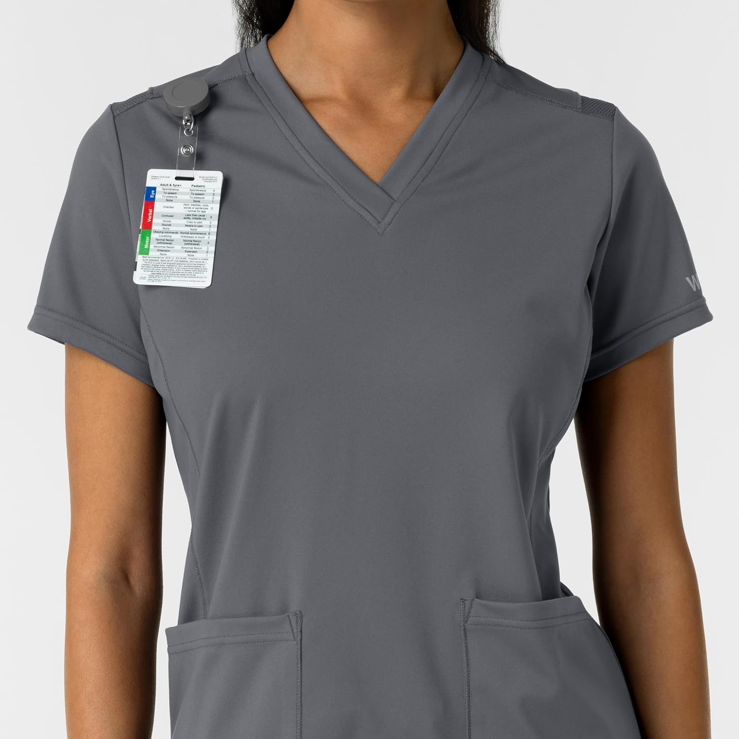 Wink Women’s Women’s 2-Pocket Scrub Top(Pewter)