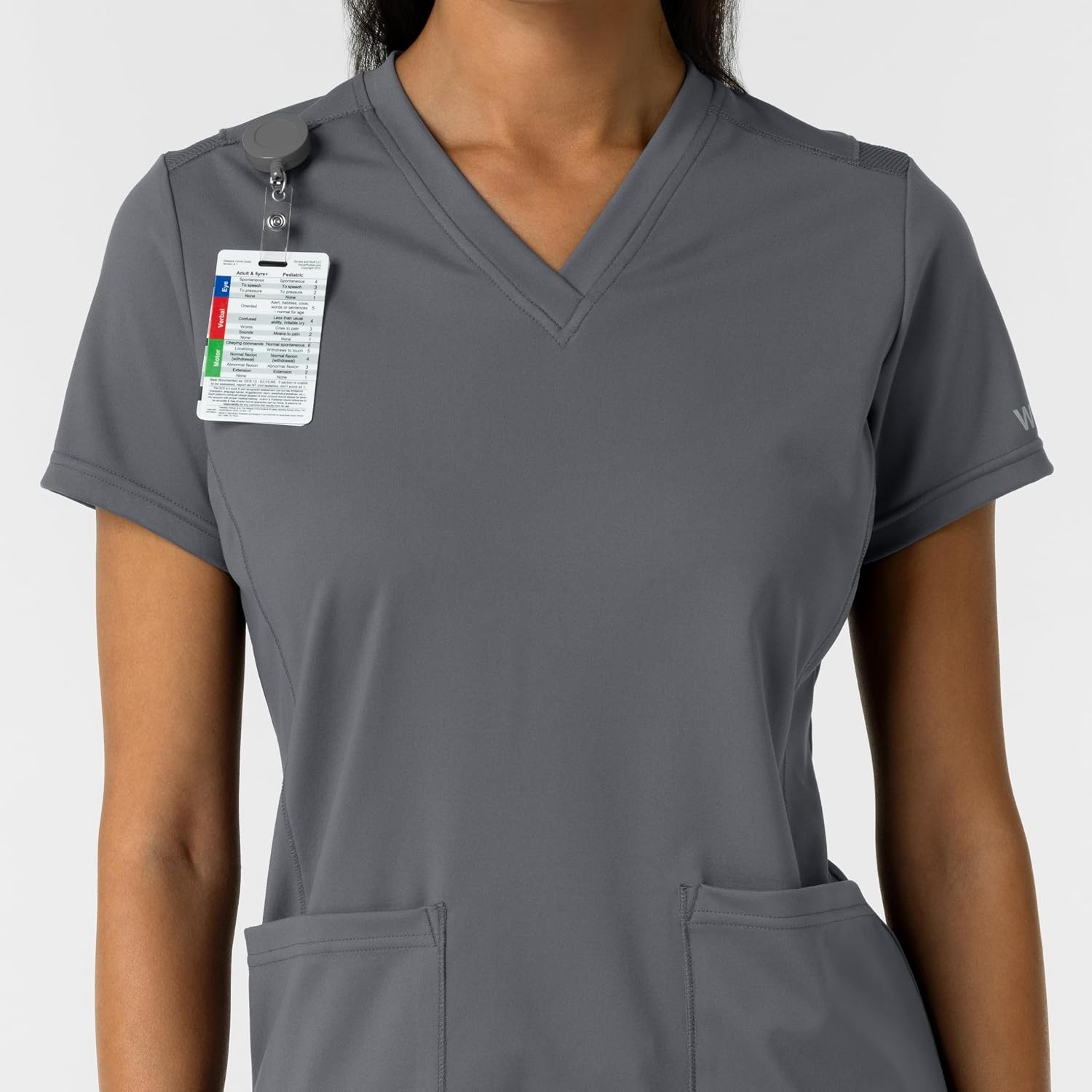 Wink Women’s Women’s 2-Pocket Scrub Top(Pewter)