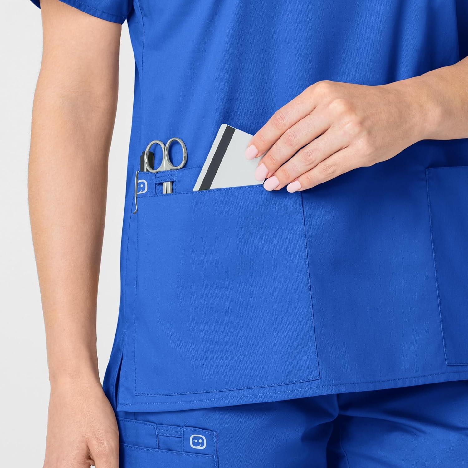 Wink WonderWORK Women’s V-Neck Scrub Top, Royal, 3XL