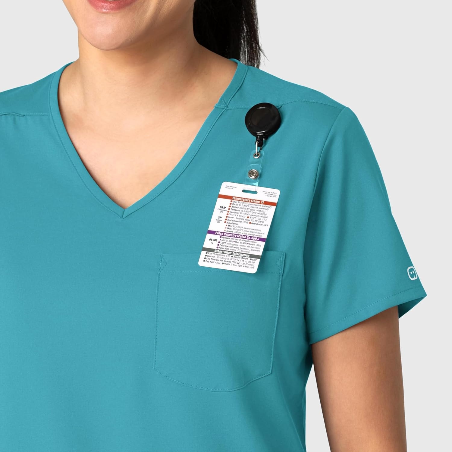 Wink Boundless Women’s Tuck-in Scrub Top(Teal)