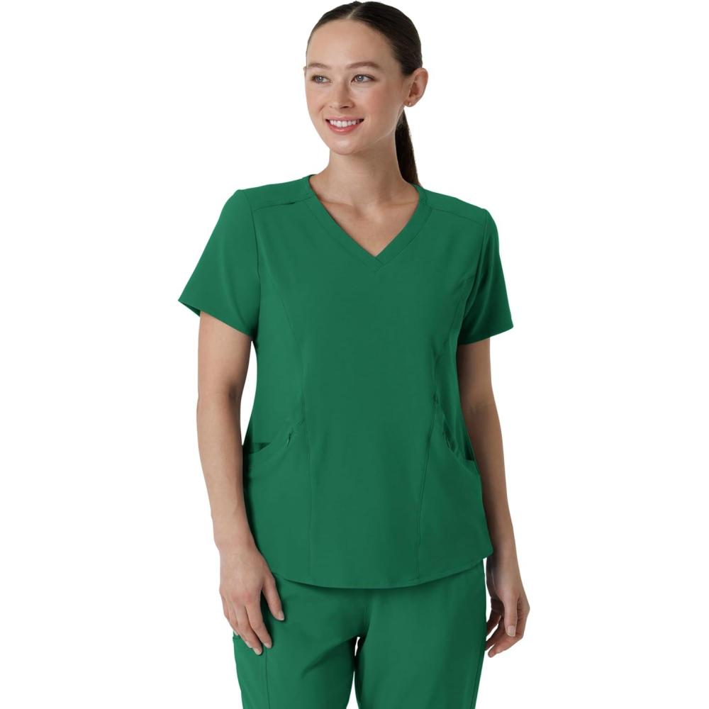WonderWink Mens Women’s V-Neck Scrub Top(Hunter)