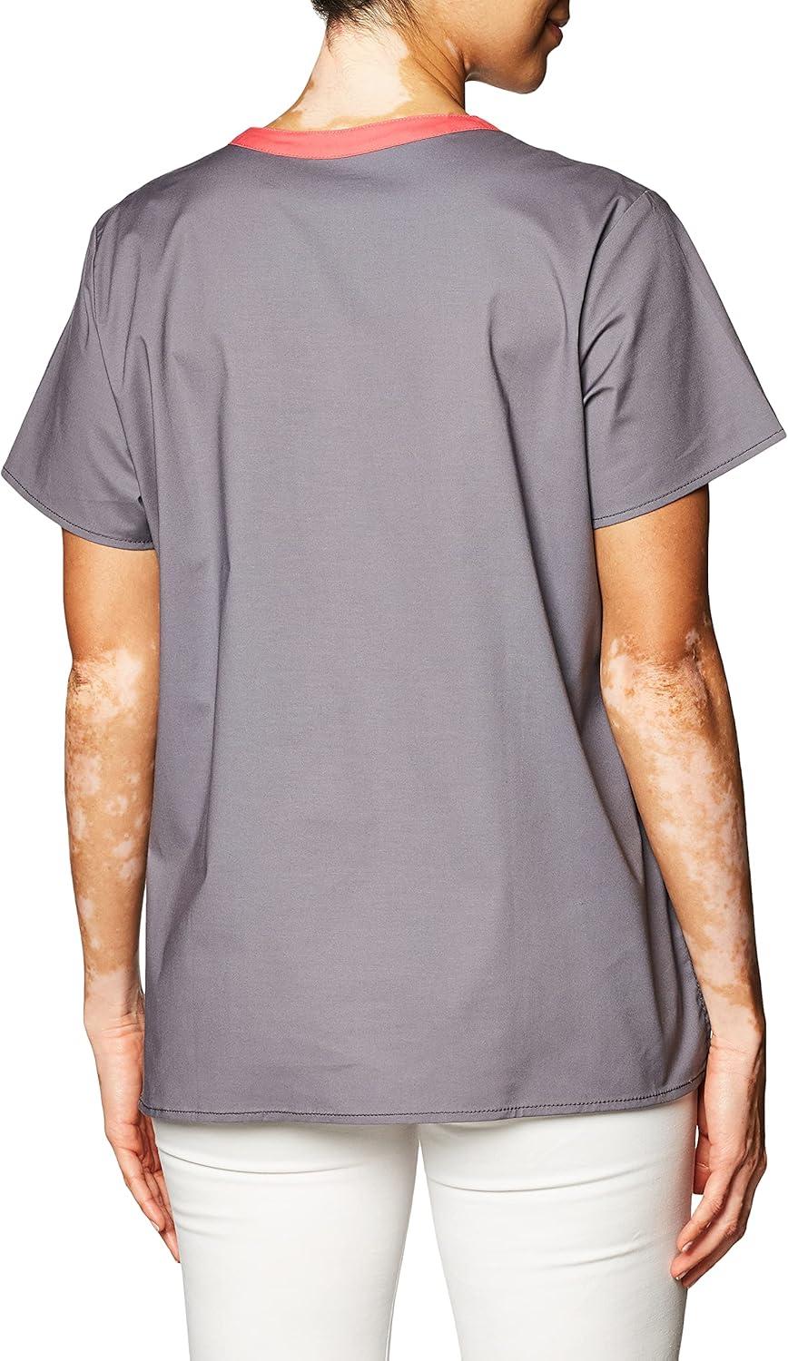 WonderWink Women’s Wonderflex Verity Scrub Top, Pewter, Medium