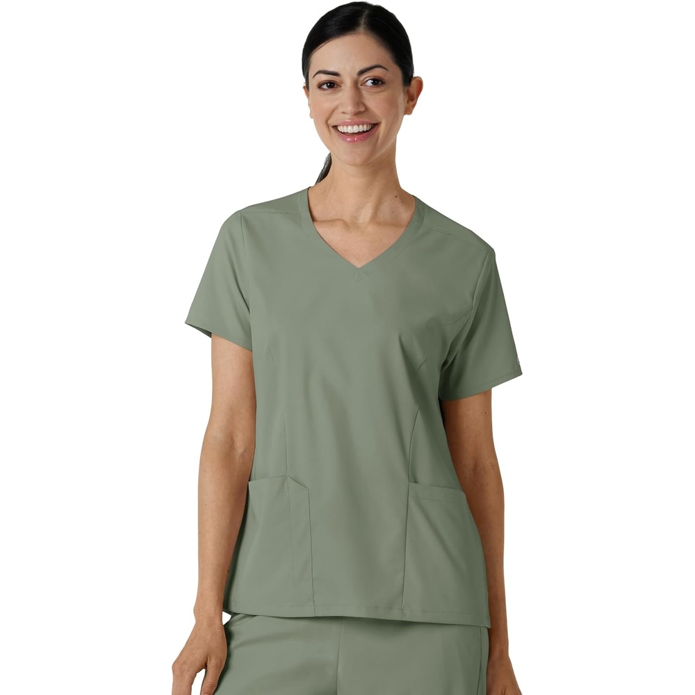 Wink PRO Women’s 4 Pocket V-Neck Scrub Top(Sage)