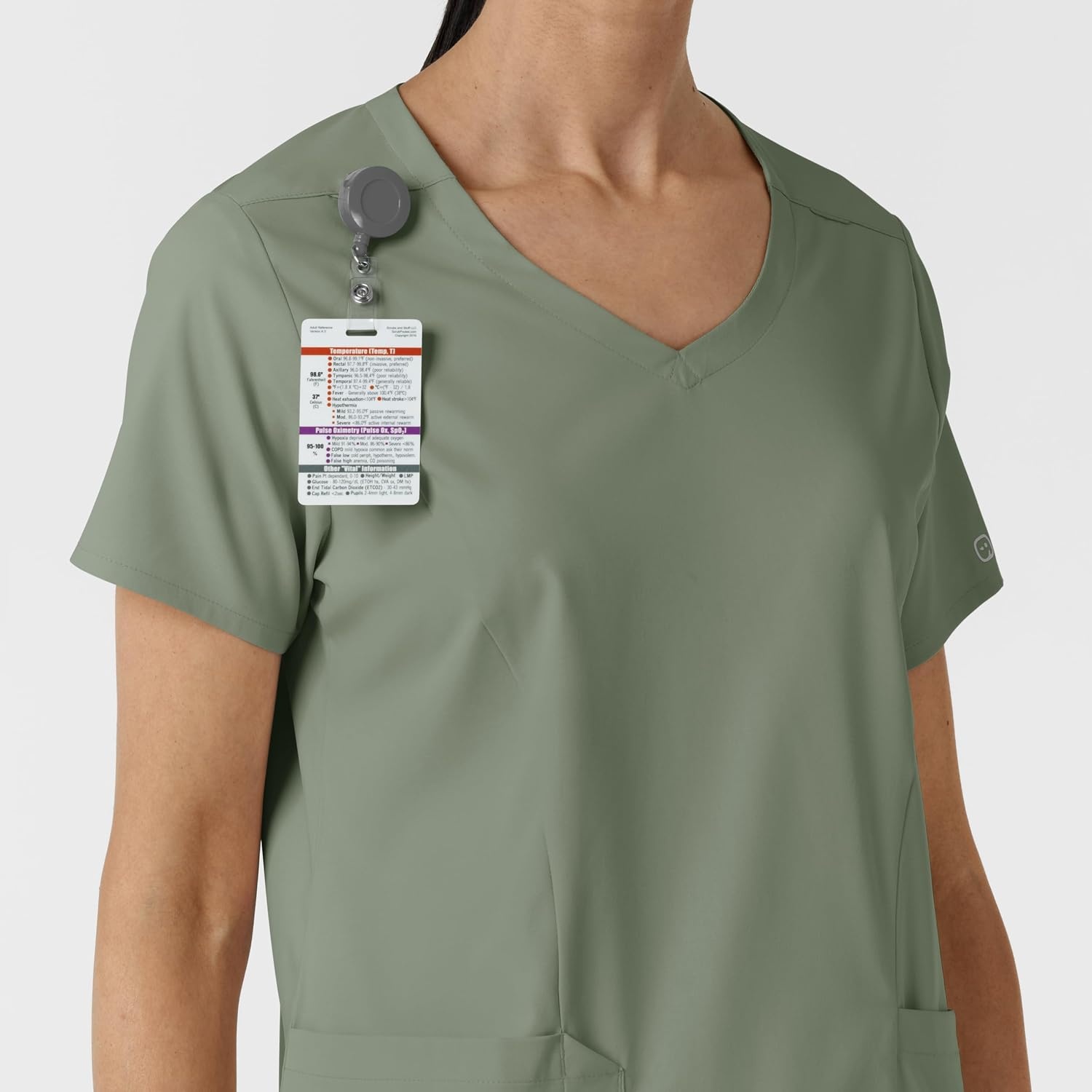 Wink PRO Women’s 4 Pocket V-Neck Scrub Top(Sage)