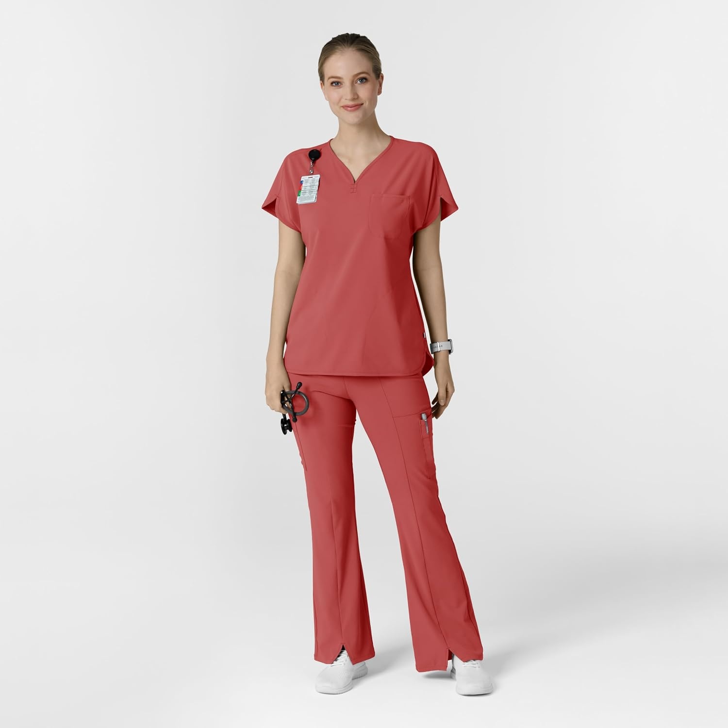Wink Renew Women’s Dolman Scrub Top(Mineral Red)