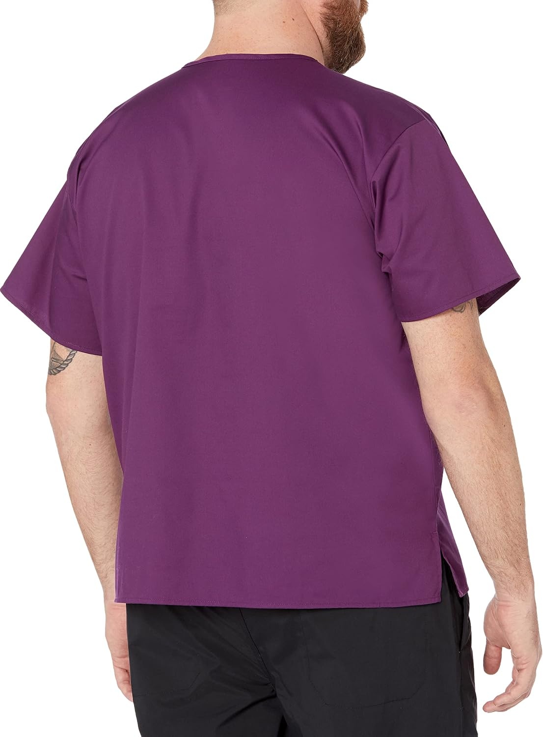 Wink WonderWORK Unisex V-Neck Scrub Top(Eggplant)