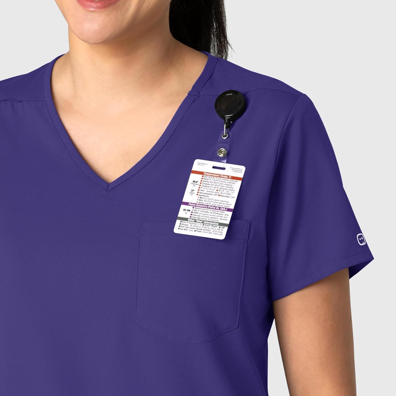 Wink Boundless Women’s Tuck-in Scrub Top(Grape)