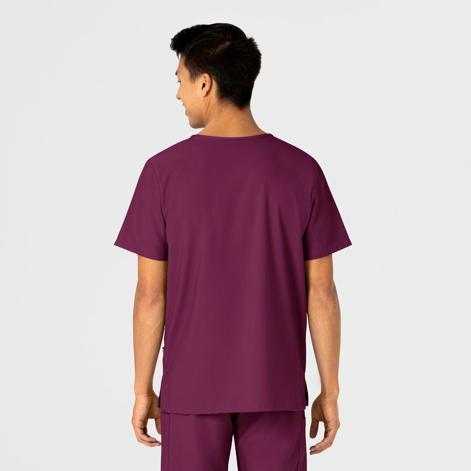 Wink W123 Unisex 4 Pocket Utility Scrub Top(Wine)