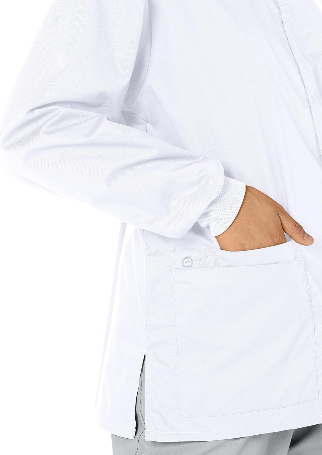 Wink Unisex Adult Snap Front Jacket(White)