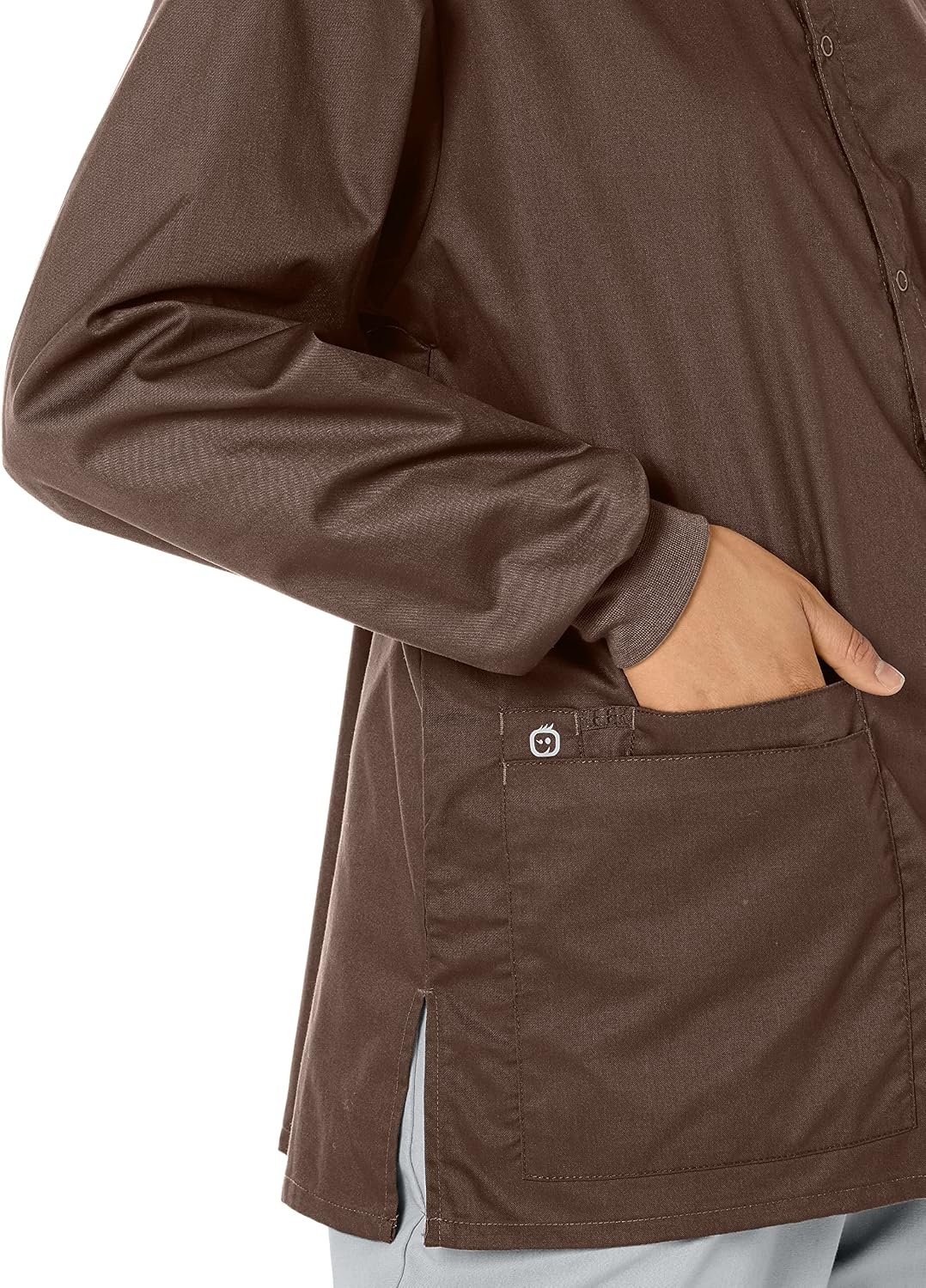 WonderWink Unisex Adult Unisex Snap Front Jacket(Chocolate)