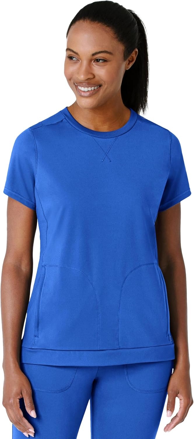 Wink Renew Women’s Flex-n-Reach Crew Neck Scrub Top(Royal)
