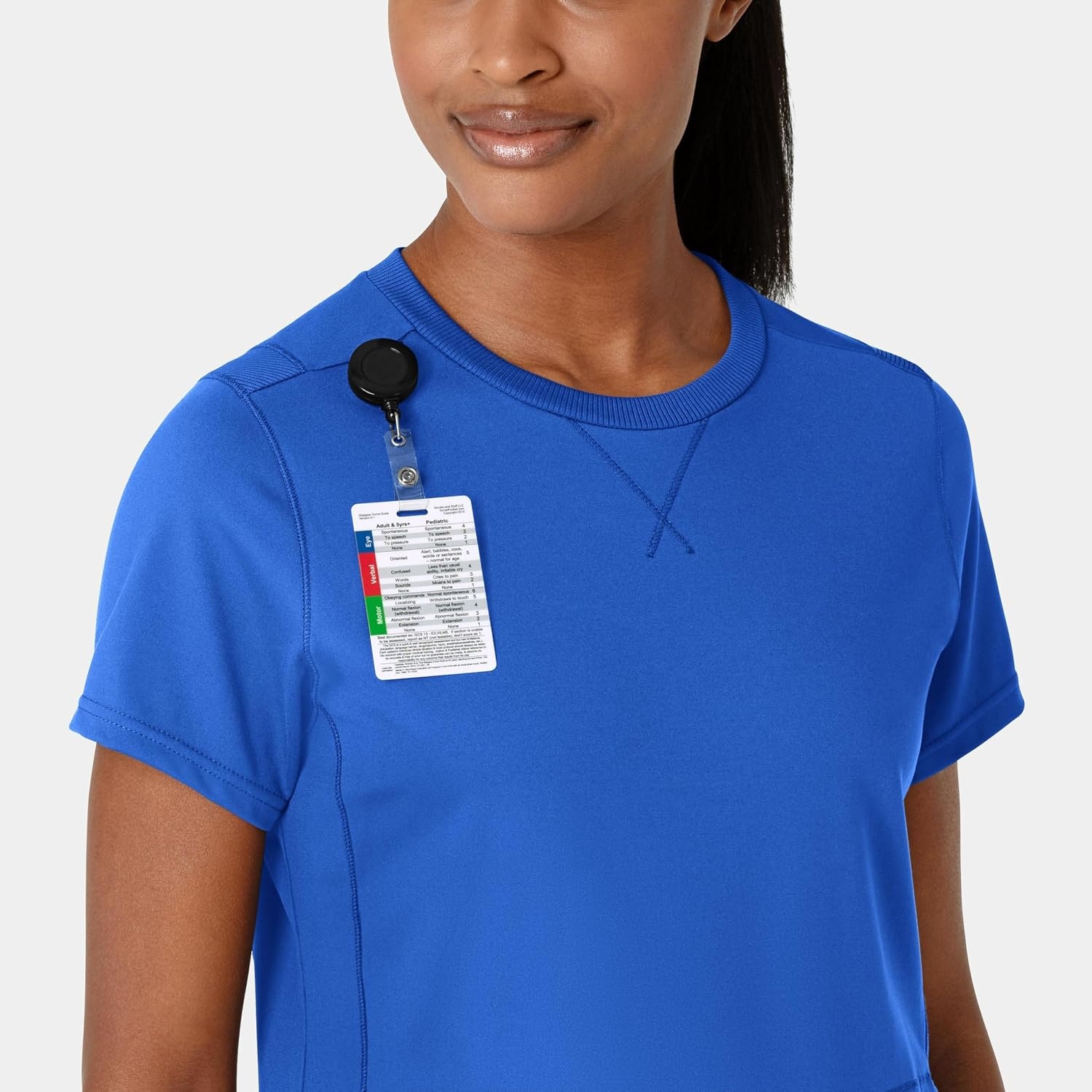 Wink Renew Women’s Flex-n-Reach Crew Neck Scrub Top(Royal)