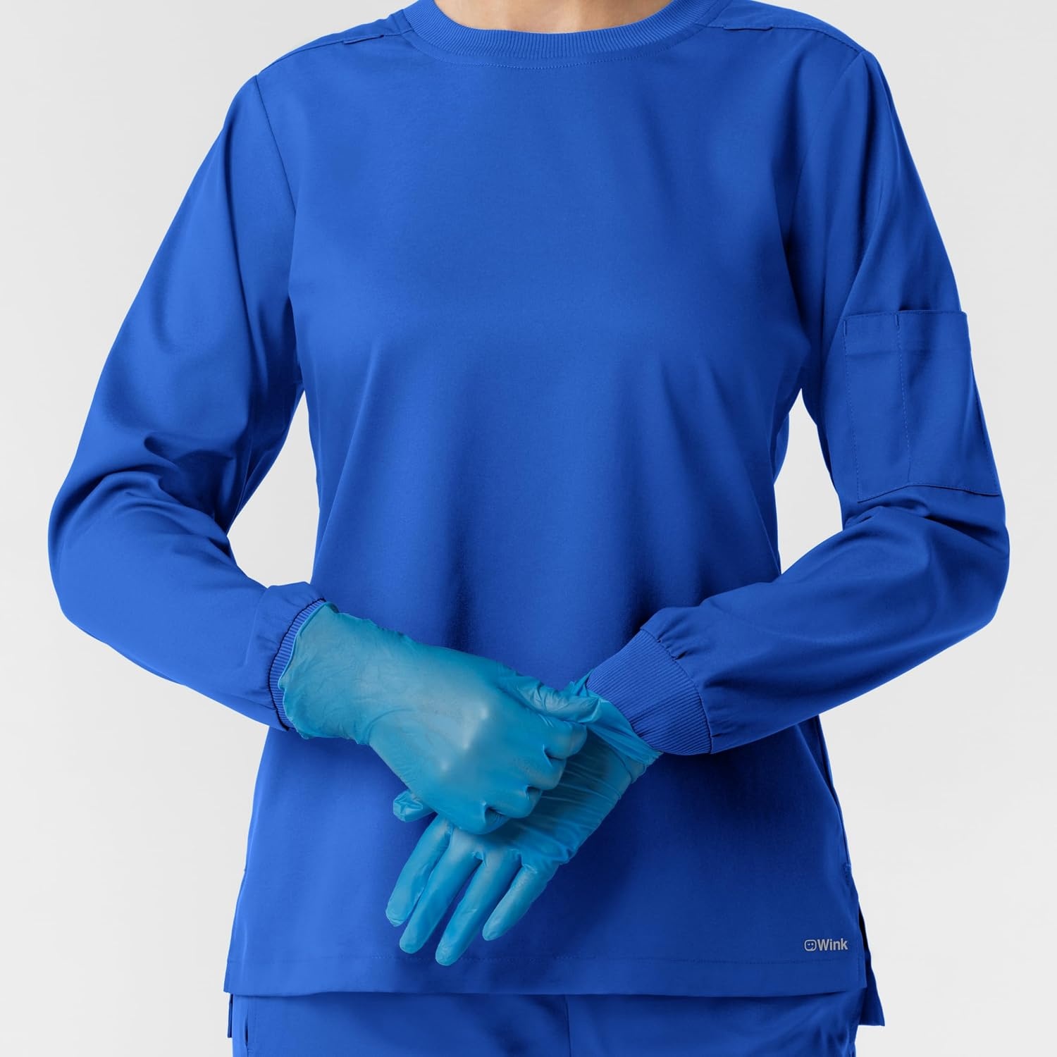 Wink Women’s Women’s Classic Long Sleeve Scrub Tee(Royal)