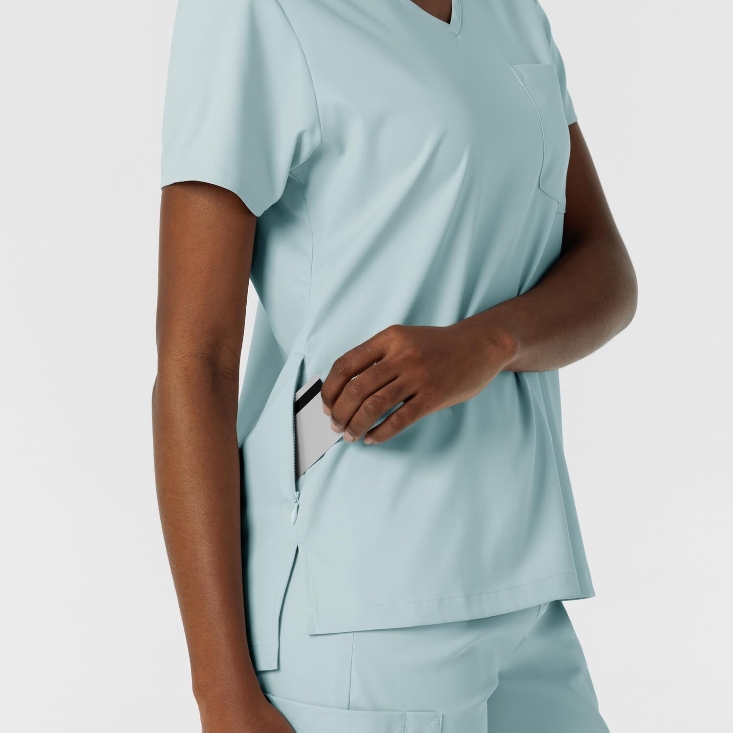 Wink Boundless Women’s Tuck-in Scrub Top(Sky Blue)