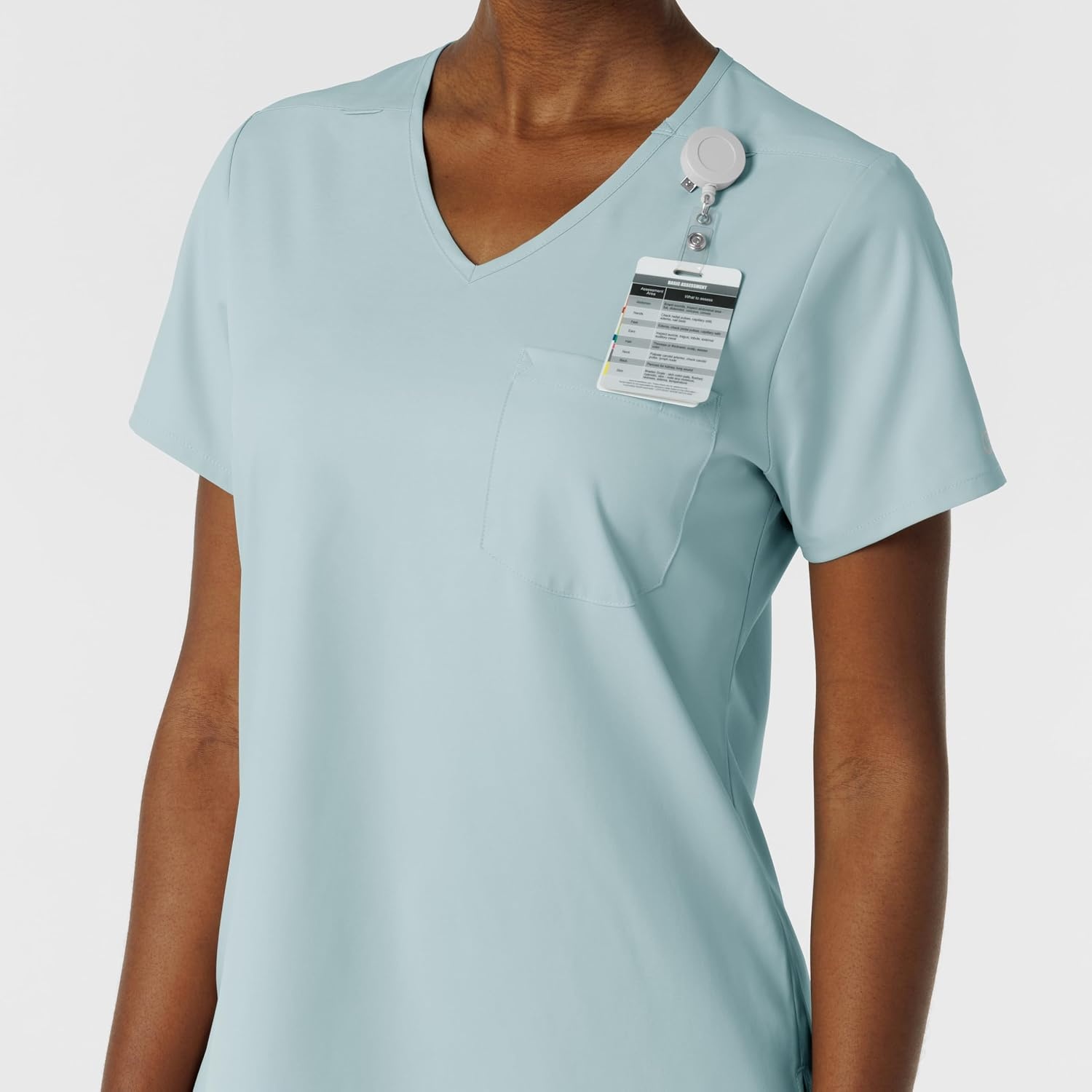 Wink Boundless Women’s Tuck-in Scrub Top(Sky Blue)